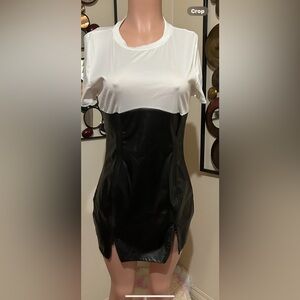 Black and white faux dress